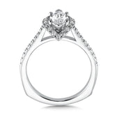 Marquise Shape Halo Engagement Ring